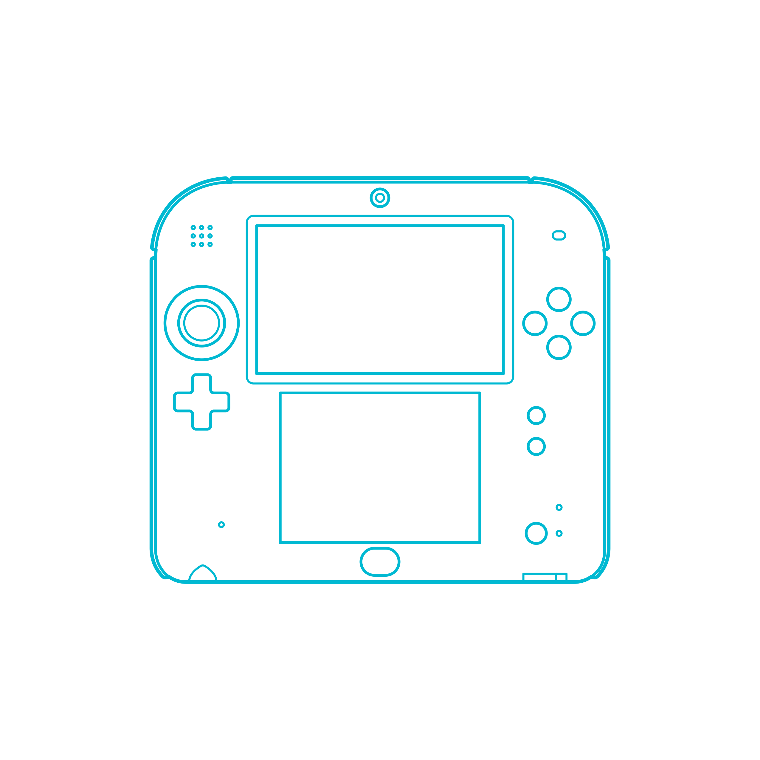 Digital Handheld Game Consoles Nintendo 2Ds Outline Drawing Svg Vector Free Vectors